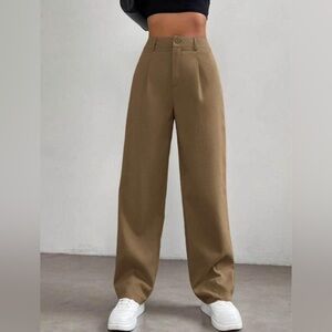SHEIN Khaki Color High Waist Pants